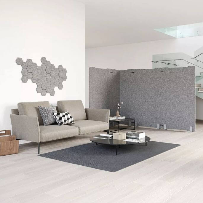 Dalle acoustique hexagonale (lot de 12)